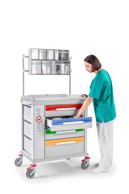 Carro Linkar para distribución de medicamentos · vista adicional