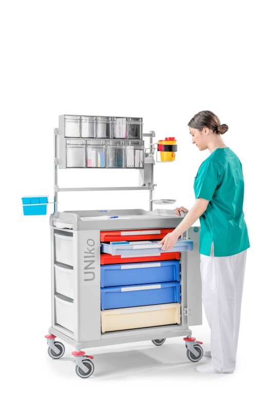 Carro de distribución de medicamentos Uniko Fly · vista adicional