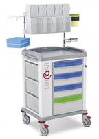 Carro multiusos Malvestio Linkar con estructura superior porta accesorios