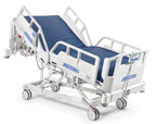 Cama hospitalaria eléctrica Malvestio Delta 4 ref. 3710 con barandillas abatibles de polipropileno
