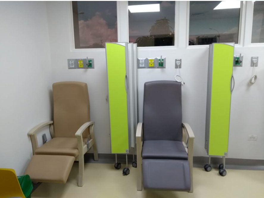 Biombos Silentia instalados en sala de atención